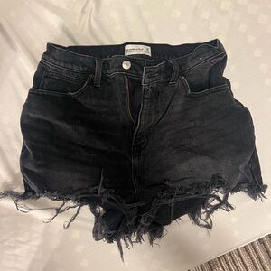 Black Abercrombie Denim Shorts